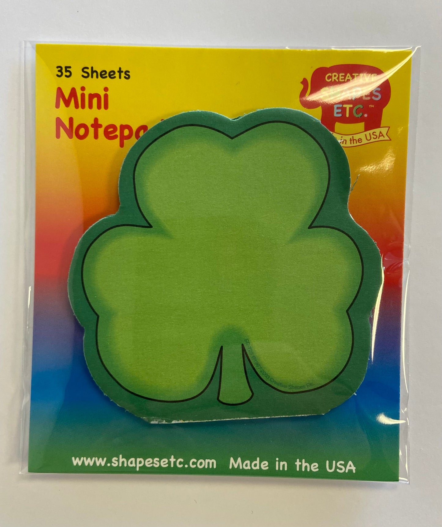 SHAPES ETC. Mini Notepad - Shamrock-2