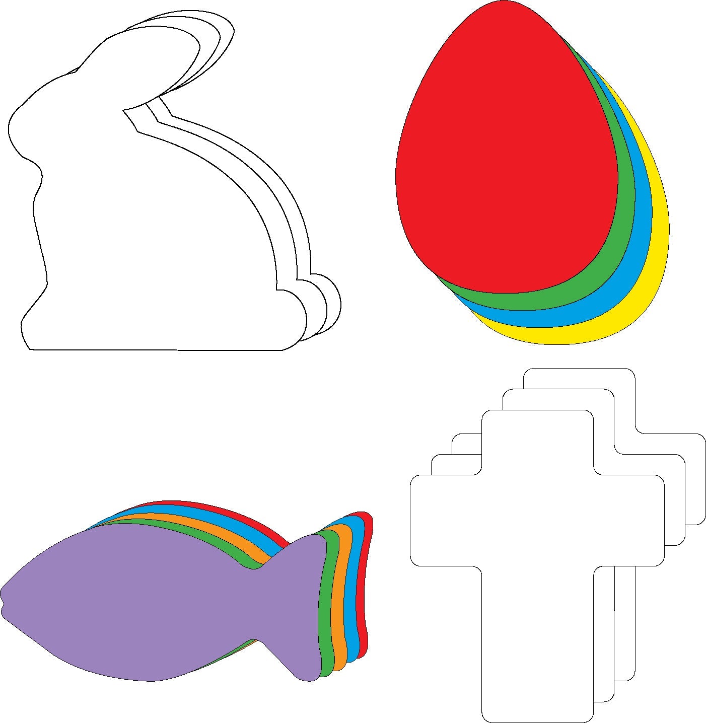 SHAPES ETC. Small Cut-Out Set - Palm Sunday-0