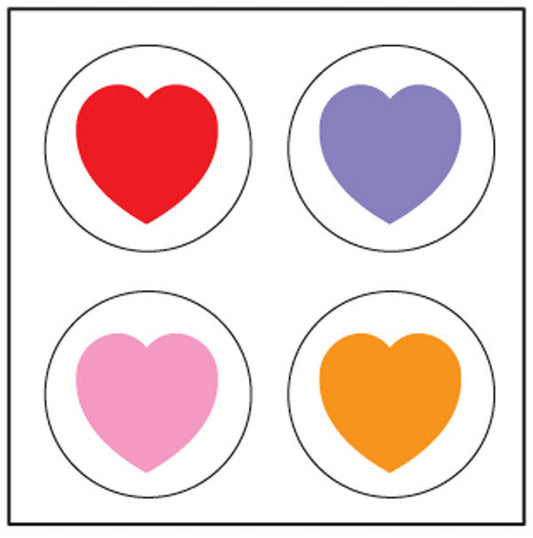 SHAPES ETC.  Stickers - Heart-0