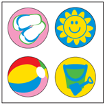 SHAPES ETC. Incentive Stickers - Beach (Pack of 1728)-0