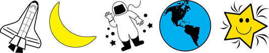 SHAPES ETC. Incentive Stamp - Space Set-0
