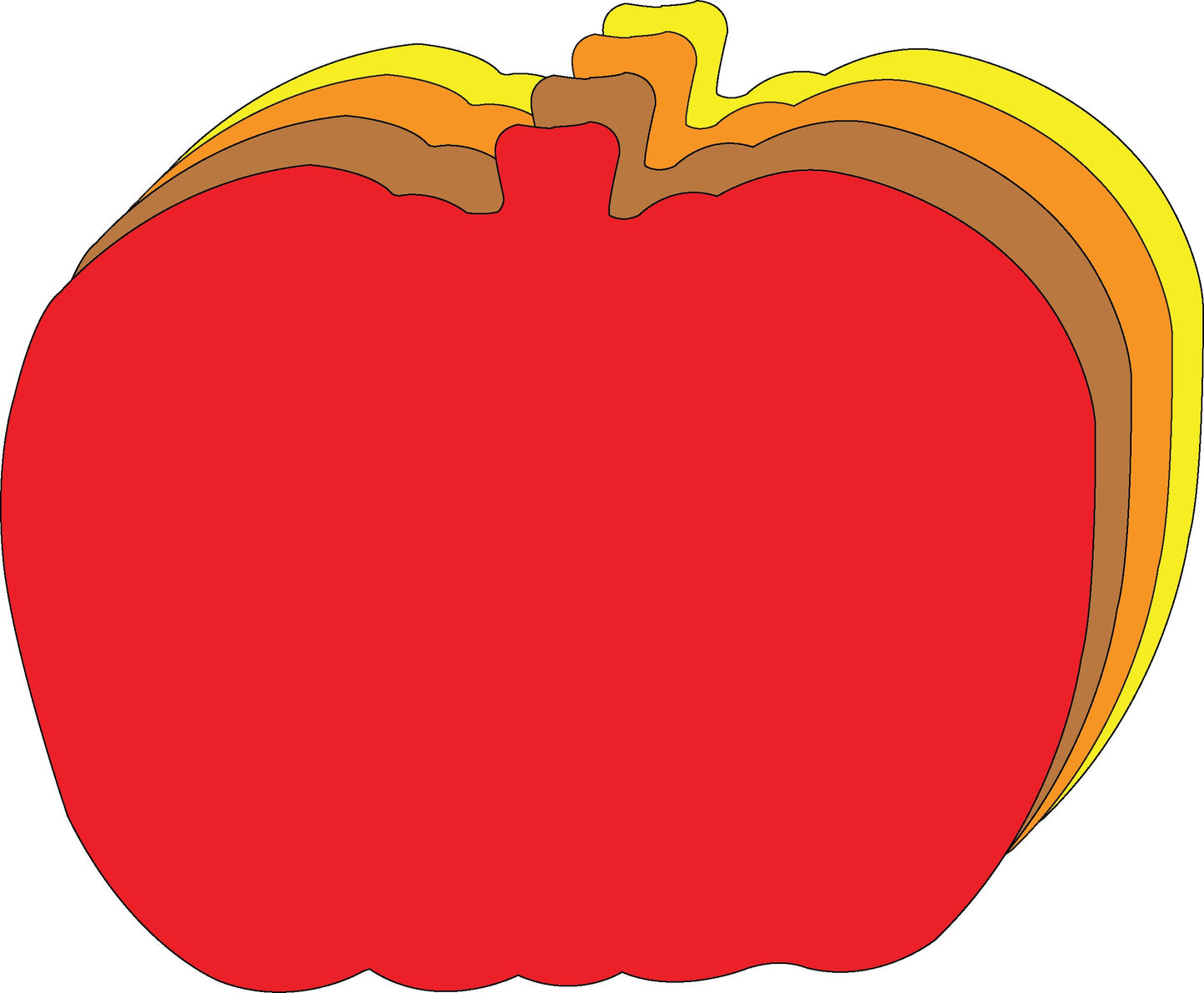 SHAPES ETC. Fall Thanksgiving Pumpkin Assorted Color Super Cut-Outs - 8in x 10in-0